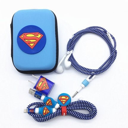 Three In One Cartoon USB Cable Earphone Protector