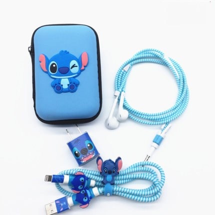 Three In One Cartoon USB Cable Earphone Protector