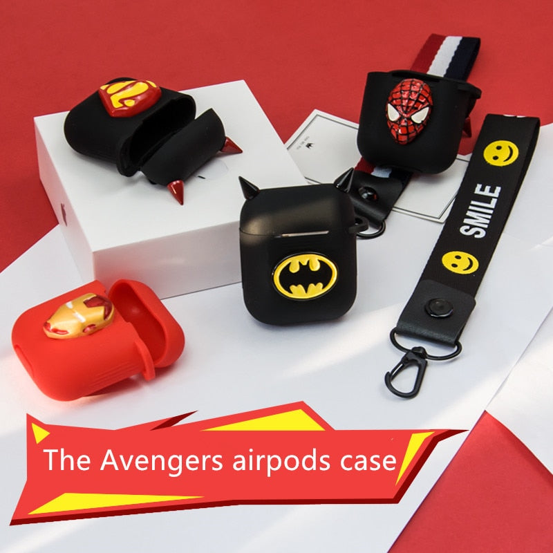 Unique 3D Marvel Avengers Cartoon Silicone Case For Apple Airpods