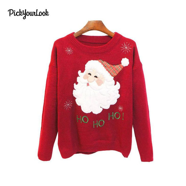 Women Winter Christmas Santa Claus Sweater